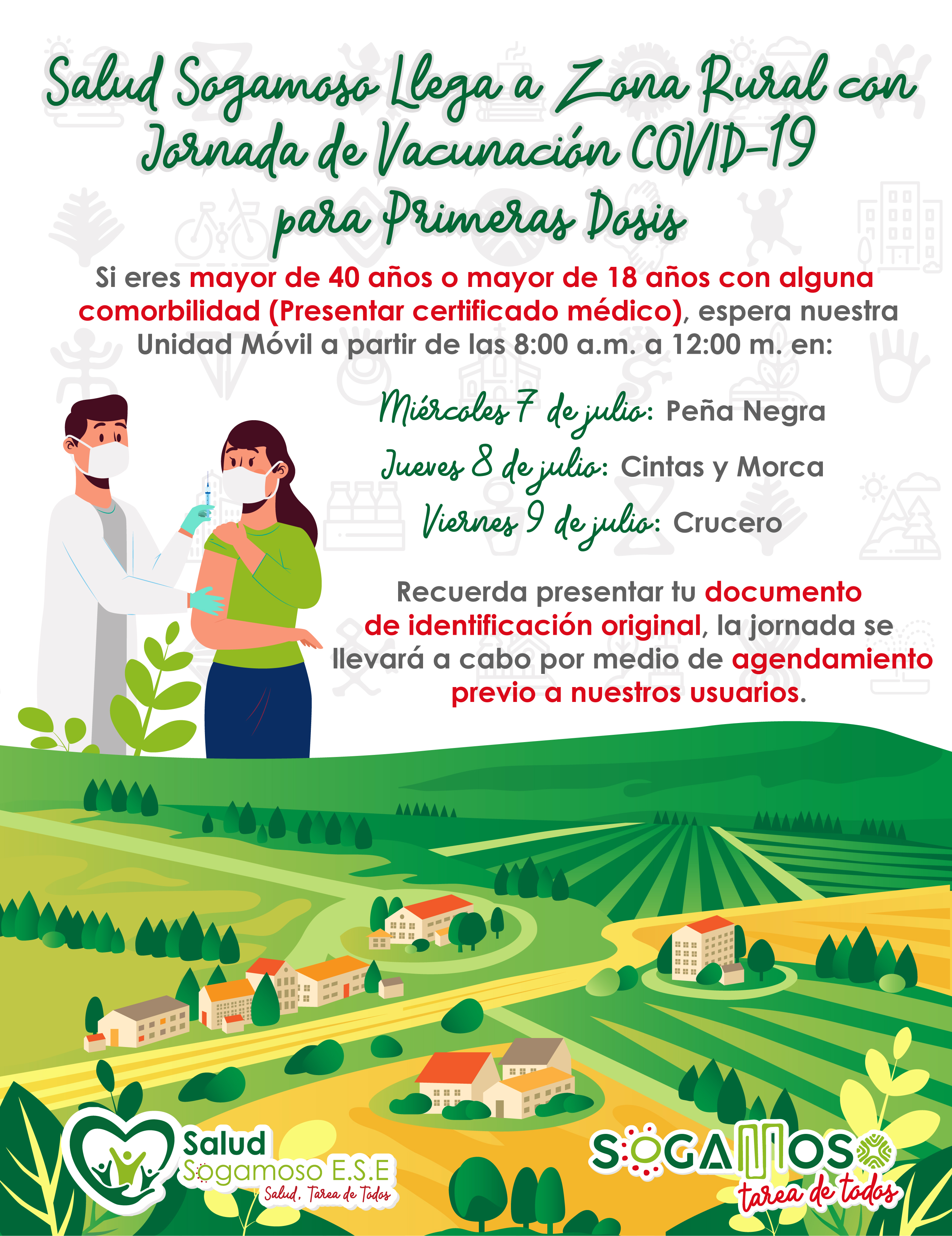 ¡Salud Sogamoso llega a Zona Rural con Jornada de Vacunación COVID-19 para Primeras Dosis!