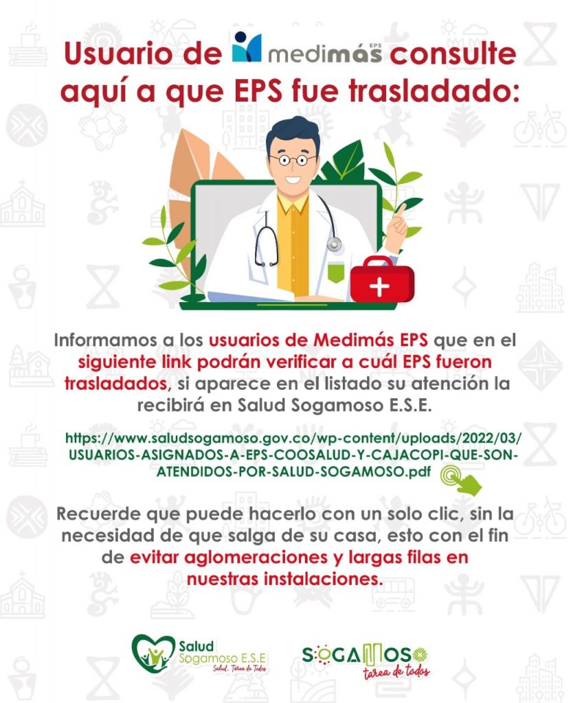 #Informamos a los usuarios de Medimás EPS