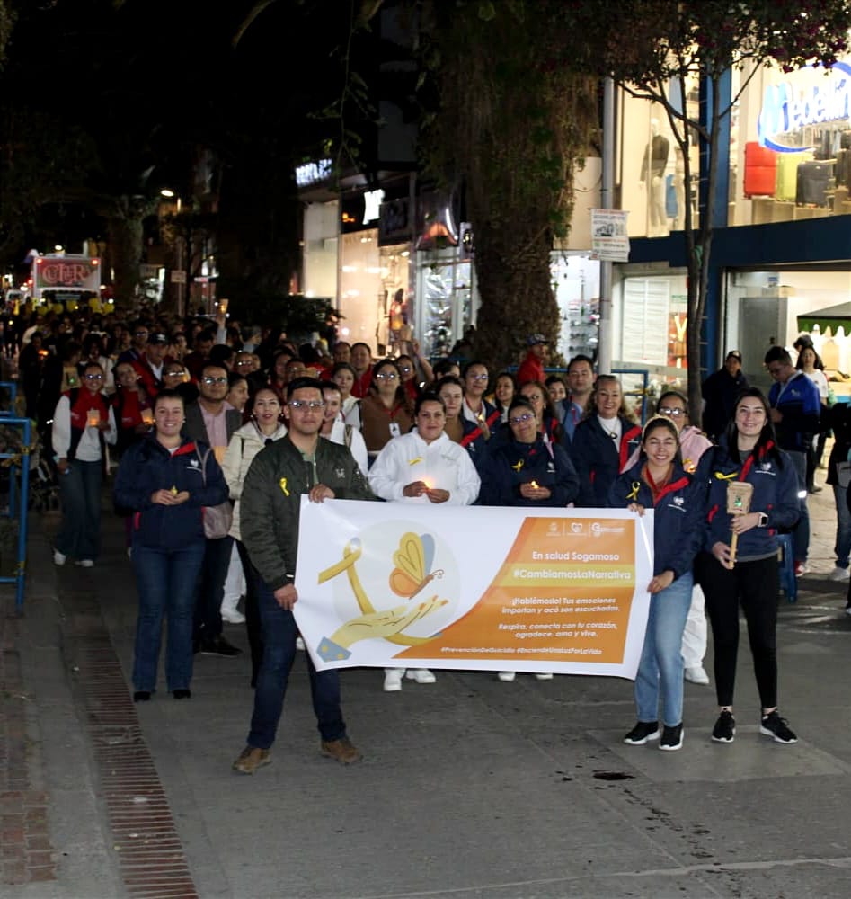 Salud Sogamoso se unió a la Marcha de la Administración Municipal “Enciende una luz por la vida” en el marco del Día Mundial de la #PrevencionDelSuicidio